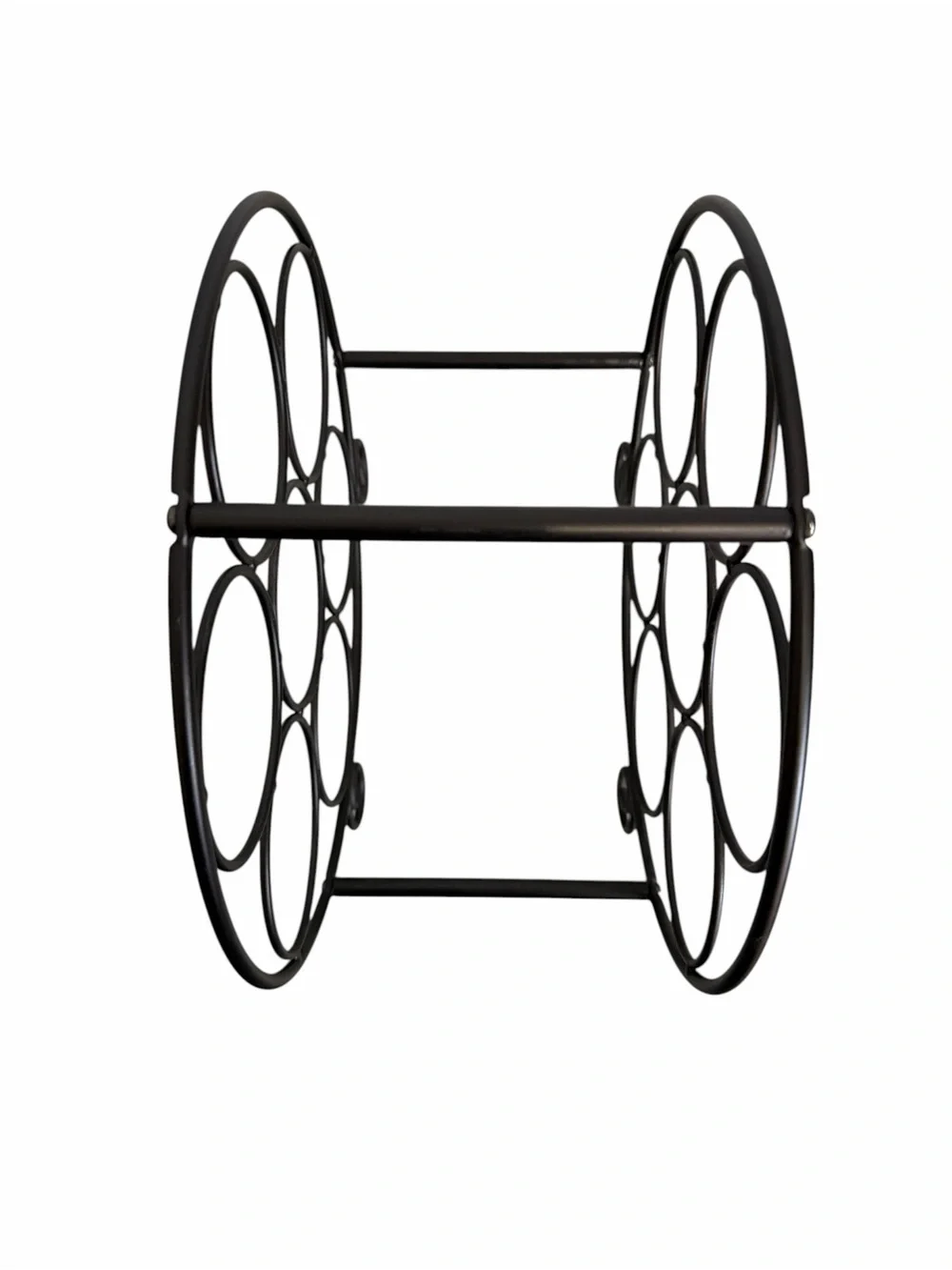Black Metal Circular 7 Bottle Wine Rack